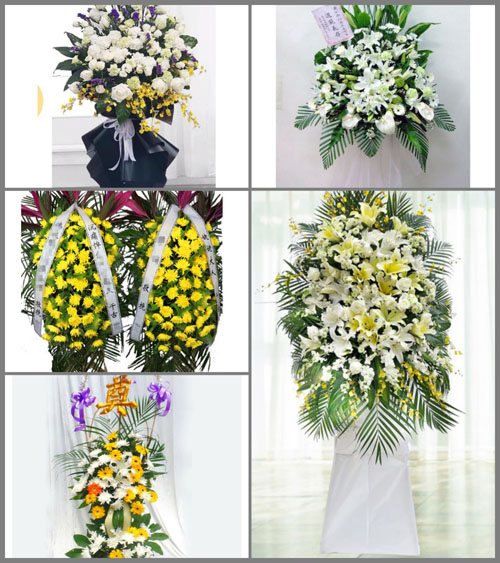 广西来宾象州县水晶乡白事花篮预定